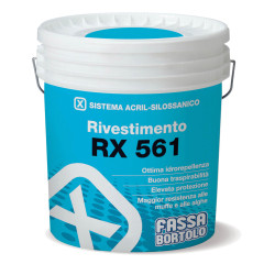 RIVESTIMENTO ACRILSILOSSANICO FASSA RX 561 1,5MM PASTEL/BCO KG.25